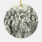 Heilige Ursula maagd en martelaar Keramisch Ornament (Achterkant)