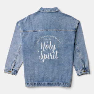 Heilige Vakantie Geest Religieuze Kerst Denim Jacket