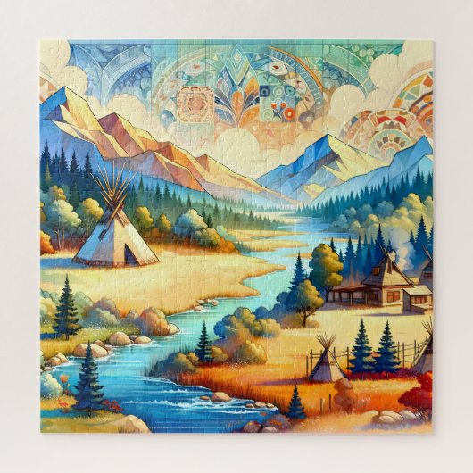 Heilige Vallei Symbolische Landschapscompositie Legpuzzel (Verticaal)