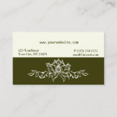 Heilige verdeling Floral Modern Artistisch Witte L Visitekaartje (Achterkant)