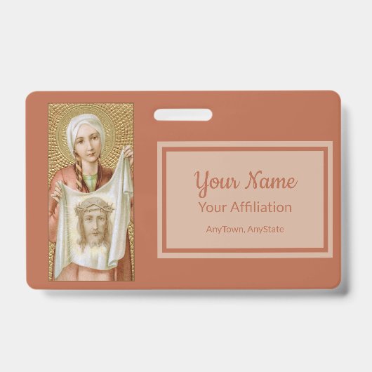 Heilige Veronica van Jeruzalem (JM 60; Style2) Badge (Voorzijde)