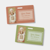 Heilige Veronica van Jeruzalem (JM 60; Style2) Badge (Voor- en achterkant)