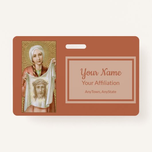 Heilige Veronica van Jeruzalem (JM 60; Style2) Badge (Voorkant)