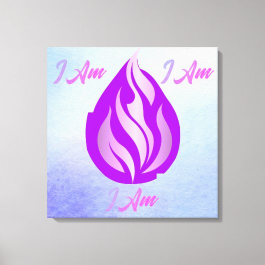 Heilige Violette Vlam - Ik Ben Canvas Afdruk (Voorkant)