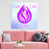 Heilige Violette Vlam - Ik Ben Canvas Afdruk (Insitu (Woonkamer))