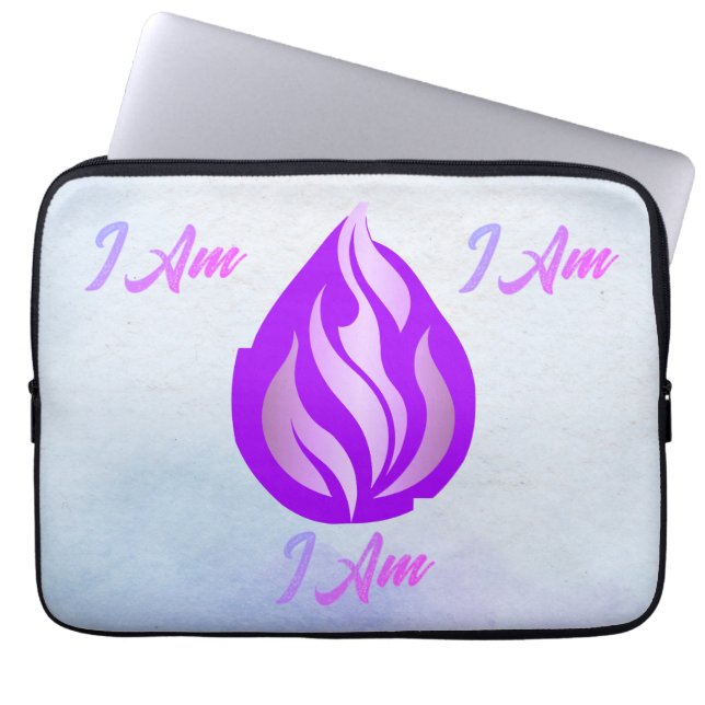 Heilige Violette Vlam - Ik Ben Laptop Sleeve (Voorkant)