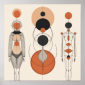 Heilige Vorm – Moderne Vrouwelijke Geometrie V Poster (Voorkant)