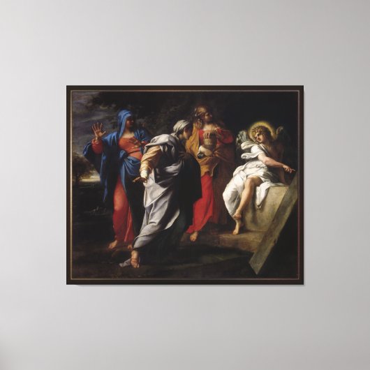 Heilige Vrouwen bij Christus Tomb door Annibale Ca Canvas Afdruk (Voorkant)