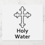 Heilige Water Kruis Likeurfles Etiket (Enkel label)