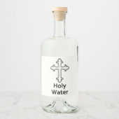 Heilige Water Kruis Likeurfles Etiket (Voorkant)