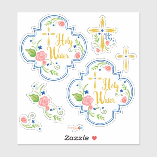 Heilige Waterfles Sticker (Vel)