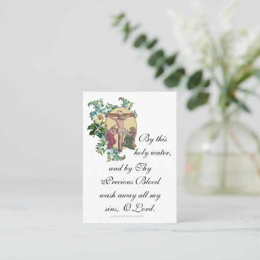 Heilige waterkatholieke gegeel Jezus met Angels Plaatskaartje (Staand voorkant)