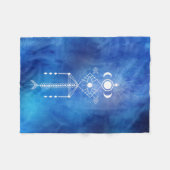 ** Heilige Waterverf Shaman Primal Aztec Tribal Fleece Deken (Voorkant (Horizontaal))