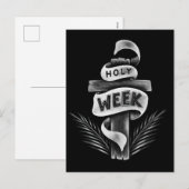 Heilige Week Crucifix Holiday Briefkaart (Voorkant / Achterkant)