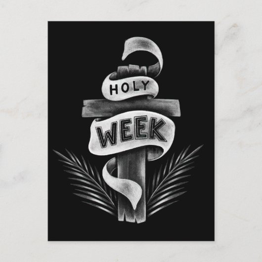 Heilige Week Crucifix Holiday Briefkaart (Voorkant)