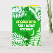 Heilige Week Paaswensen in Nederlandse en Engelse  Kaart (Voorkant)