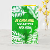 Heilige Week Paaswensen in Nederlandse en Engelse  Kaart (Gele Bloem)