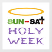 Heilige Week (Palmzondag tot Heilige Donderdag) Raamsticker (Vel)