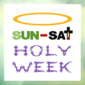 Heilige Week (Palmzondag tot Heilige Donderdag) Raamsticker (Vel 3)