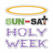 Heilige Week (Palmzondag tot Heilige Donderdag) Sticker (Voorkant)