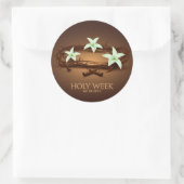 Heilige Week Ronde Sticker (Tas)