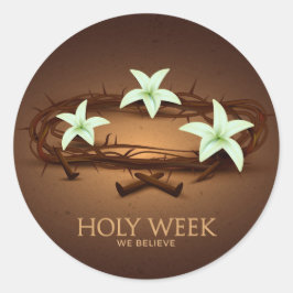 Heilige Week Ronde Sticker