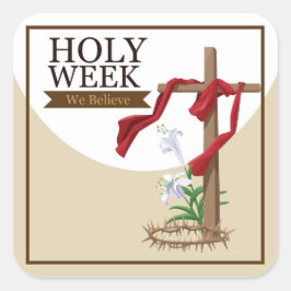 Heilige Week Square Sticker