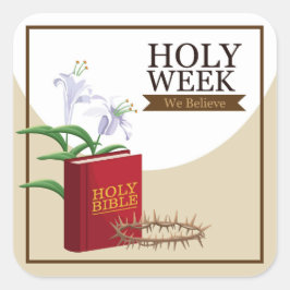 Heilige Week Vierkante Sticker