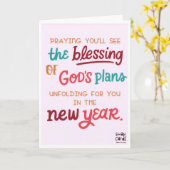 Heilige Wensen Nieuwjaar Card Kaart (Gele Bloem)