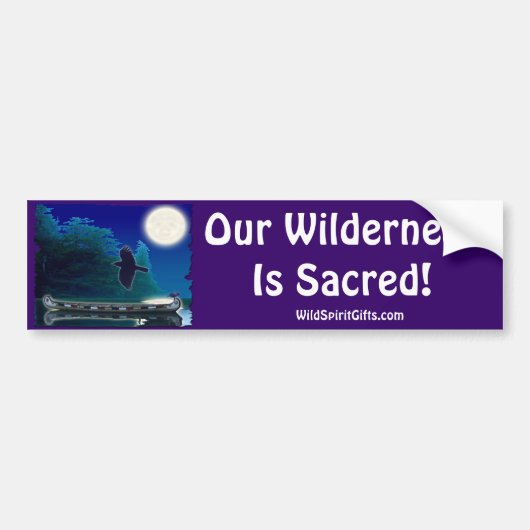HEILIGE WILDERNIS BUMPERSTICKER (Voorkant)