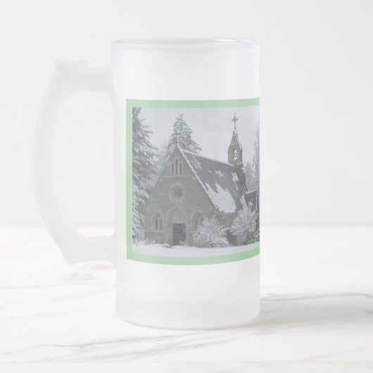 Heilige winter matglas bierpul (Links)