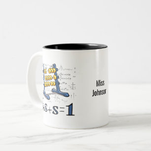 Heilige Wiskunde! Speciaal tijdloos kleurloos ontw Tweekleurige Koffiemok