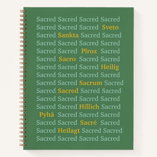 Heilige woorden notitieboek (Voorkant)