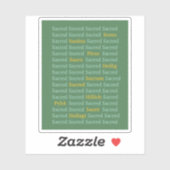 Heilige woorden Sticker (Vel)