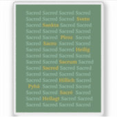 Heilige woorden Sticker (Voorkant)