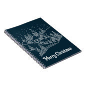 Heilige xmas nacht in de stad, kruipert het patroo notitieboek (Rechterzijde)