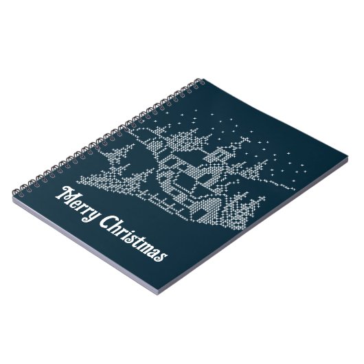 Heilige xmas nacht in de stad, kruipert het patroo notitieboek (Linkerzijde)