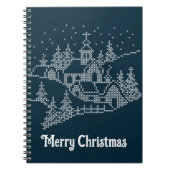 Heilige xmas nacht in de stad, kruipert het patroo notitieboek (Voorkant)