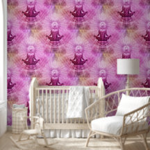 Heilige Yoga Lotus Meditatie - Naadloos Patroon 1