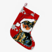 HEILIGE YORKIE POO KLEINE KERSTSOK (Voorkant (Hangend))