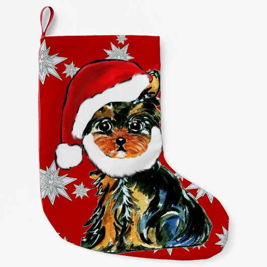 HEILIGE YORKIE POO KLEINE KERSTSOK (Voorkant)