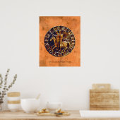 Heilige Zegel van de Religieuze Kunst van de Knach Poster (Keuken)