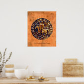 Heilige Zegel van de Religieuze Kunst van de Knach Poster (Keuken)