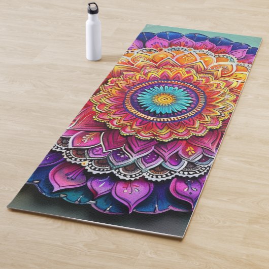 Heilige Zon Bloom Mandala Premium Yoga Mat (In situ)