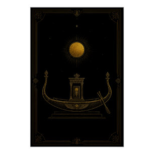 Heilige Zonnebark onder de Zon Poster