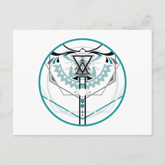 Heilige zonneglyph briefkaart (Voorkant)