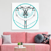 Heilige zonneglyph canvas afdruk (Insitu (Woonkamer))