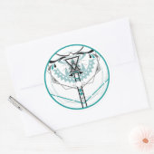Heilige zonneglyph ronde sticker (Envelop)