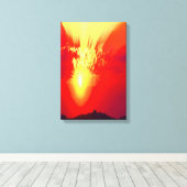 Heilige zonsondergang kunst canvas afdruk (Insitu (Houten vloer))