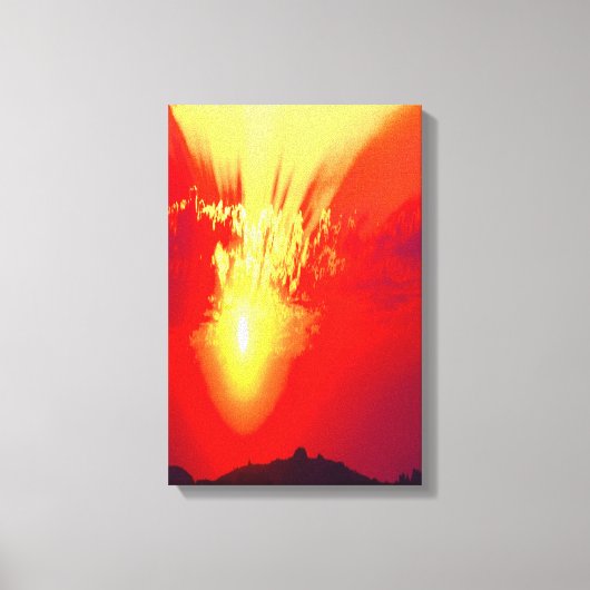Heilige zonsondergang kunst canvas afdruk (Voorkant)